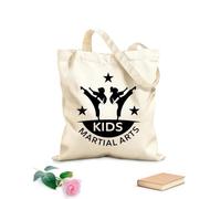 AILOONG Borse a mano in poliestere e cotone Tessuto spesso 12 once Impara le arti marziali per bambini, la scuola di sport e la ginnastica Utilizzabile come trousse per il trucco 31x36cm Media