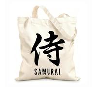 AILOONG Borse a mano in poliestere e cotone Tessuto spesso 12 once Samurai Parola Geroglifico Calligrafia Marziale Utilizzabile come trousse per il trucco 25x30cm Piccola