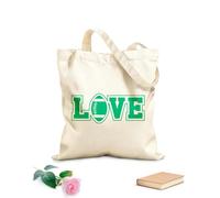 AILOONG Borse a mano in poliestere e cotone Tessuto spesso 340g/m² Amo il gioco di squadra di calcio, lo sport con la palla, la stanza dei ragazzi Utilizzabile come trousse per il trucco