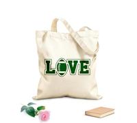 AILOONG Borse a mano in poliestere e cotone Tessuto spesso 340g/m² Amo il gioco di squadra di calcio, lo sport con la palla, la stanza dei ragazzi Utilizzabile come trousse per il trucco