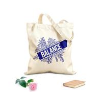 AILOONG Borse a mano in poliestere e cotone Tessuto spesso 340g/m² Cultura energetica di equilibrio dello stile di vita del cloud mondiale Utilizzabile come trousse per il trucco