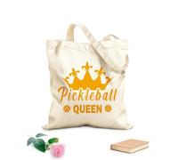 AILOONG Borse a mano in poliestere e cotone Tessuto spesso 340g/m² Gioco sportivo della corona della regina del pickleball Utilizzabile come trousse per il trucco