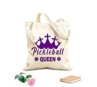 AILOONG Borse a mano in poliestere e cotone Tessuto spesso 340g/m² Gioco sportivo della corona della regina del pickleball Utilizzabile come trousse per il trucco