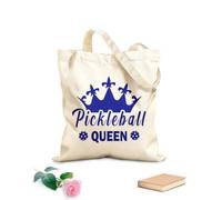 AILOONG Borse a mano in poliestere e cotone Tessuto spesso 340g/m² Gioco sportivo della corona della regina del pickleball Utilizzabile come trousse per il trucco
