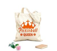 AILOONG Borse a mano in poliestere e cotone Tessuto spesso 340g/m² Gioco sportivo della corona della regina del pickleball Utilizzabile come trousse per il trucco