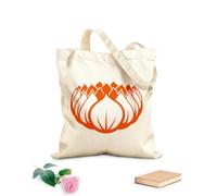AILOONG Borse a mano in poliestere e cotone Tessuto spesso 340g/m² Meditazione della ragazza floreale del fiore di loto Utilizzabile come trousse per il trucco