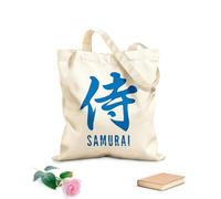 AILOONG Borse a mano in poliestere e cotone Tessuto spesso 340g/m² Samurai Parola Geroglifico Calligrafia Marziale Utilizzabile come trousse per il trucco