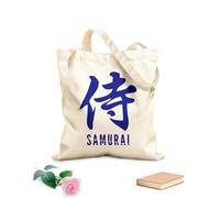 AILOONG Borse a mano in poliestere e cotone Tessuto spesso 340g/m² Samurai Parola Geroglifico Calligrafia Marziale Utilizzabile come trousse per il trucco