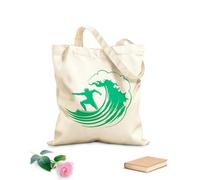 AILOONG Borse a mano in poliestere e cotone Tessuto spesso 340g/m² Surfista sulle onde, sport estremo Utilizzabile come trousse per il trucco