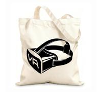 AILOONG Borse a mano in poliestere e cotone VR Gioco di realtà virtuale Videogioco Film Tessuto spesso 12 once Utilizzabile come trousse per il trucco 31x36cm Media