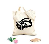 AILOONG Borse a mano in poliestere e cotone VR Gioco di realtà virtuale Videogioco Film Tessuto spesso 12 once Utilizzabile come trousse per il trucco 35x40cm Grande