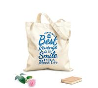 AILOONG Borse a tracolla in tela di cotone A volte la miglior vendetta è sorridere e muoversi Tessuto spesso 340g/m² Utilizzabile come borsa porta attrezzi