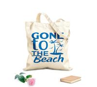 AILOONG Borse a tracolla in tela di cotone Citazioni sulla spiaggia Tessuto spesso 340g/m² Utilizzabile come borsa porta attrezzi