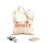 AILOONG Borse a tracolla in tela di cotone Croce dello Spirito Santo su sfondo nero Tessuto spesso 340g/m² Utilizzabile come borsa porta attrezzi