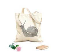 AILOONG Borse a tracolla in tela di cotone Disegno semplice di una lumaca 2 Tessuto spesso 12 once Utilizzabile come borsa porta attrezzi 35x40cm Grande