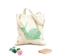 AILOONG Borse a tracolla in tela di cotone Disegno semplice di una lumaca 2 Tessuto spesso 340g/m² Utilizzabile come borsa porta attrezzi