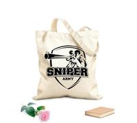 AILOONG Borse a tracolla in tela di cotone Esercito di cecchini Tessuto spesso 12 once Utilizzabile come borsa porta attrezzi 35x40cm Grande