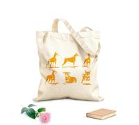 AILOONG Borse a tracolla in tela di cotone Logo del cane Dobermann Tessuto spesso 340g/m² Utilizzabile come borsa porta attrezzi