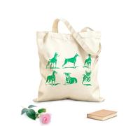 AILOONG Borse a tracolla in tela di cotone Logo del cane Dobermann Tessuto spesso 340g/m² Utilizzabile come borsa porta attrezzi