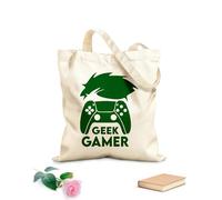 AILOONG Borse a tracolla in tela di cotone Logo di gioco con zona console Tessuto spesso 340g/m² Utilizzabile come borsa porta attrezzi