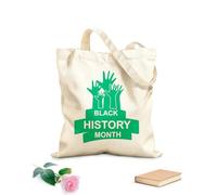 AILOONG Borse a tracolla in tela di cotone Mese della storia dei neri con sfondo bianco Tessuto spesso 340g/m² Utilizzabile come borsa porta attrezzi