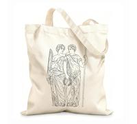 AILOONG Borse a tracolla in tela di cotone Popolo greco antico Tessuto spesso 12 once Utilizzabile come borsa porta attrezzi 31x36cm Media