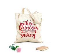 AILOONG Borse a tracolla in tela di cotone Questa principessa non ha bisogno di essere salvata Tessuto spesso 340g/m² Utilizzabile come borsa porta attrezzi