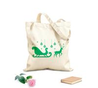 AILOONG Borse a tracolla in tela di cotone Slitta imbrigliata sulle renne Tessuto spesso 340g/m² Utilizzabile come borsa porta attrezzi