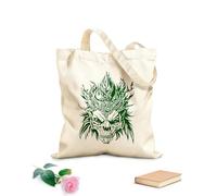 AILOONG Borse a tracolla in tela di cotone Tatuaggio di Satana di Esancai V3 Tessuto spesso 340g/m² Utilizzabile come borsa porta attrezzi