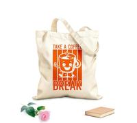AILOONG Borse a tracolla in tela di cotone Tè al caffè Tessuto spesso 340g/m² Utilizzabile come borsa porta attrezzi