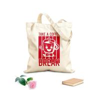 AILOONG Borse a tracolla in tela di cotone Tè al caffè Tessuto spesso 340g/m² Utilizzabile come borsa porta attrezzi