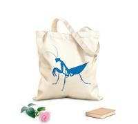 AILOONG Borse a tracolla in tela di cotone Un'immagine della silhouette dell'icona della mantide con il bianco Tessuto spesso 340g/m² Utilizzabile come borsa porta attrezzi