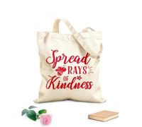 AILOONG Borse da donna in tela di cotone Diffondi la luce della gentilezza con citazioni divertenti sulle api Tessuto spesso 340g/m² Materiale delicato sulla pelle