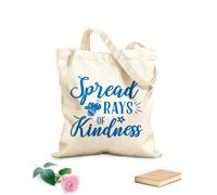 AILOONG Borse da donna in tela di cotone Diffondi la luce della gentilezza con citazioni divertenti sulle api Tessuto spesso 340g/m² Materiale delicato sulla pelle