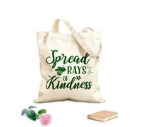 AILOONG Borse da donna in tela di cotone Diffondi la luce della gentilezza con citazioni divertenti sulle api Tessuto spesso 340g/m² Materiale delicato sulla pelle