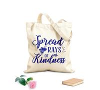 AILOONG Borse da donna in tela di cotone Diffondi la luce della gentilezza con citazioni divertenti sulle api Tessuto spesso 340g/m² Materiale delicato sulla pelle