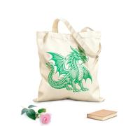 AILOONG Borse da donna in tela di cotone drago alato mistico Tessuto spesso 340g/m² Materiale delicato sulla pelle