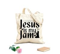 AILOONG Borse da donna in tela di cotone Gesù è la mia passione Tessuto spesso 12 once Materiale delicato sulla pelle 25x30cm Piccola