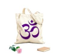 AILOONG Borse da donna in tela di cotone Il simbolo om è utilizzato nella meditazione e nei rituali, così come nella spiritualità e nella filosofia Tessuto spesso 340g/m²