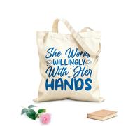 AILOONG Borse da donna in tela di cotone lavora volentieri con le sue mani Tessuto spesso 340g/m² Materiale delicato sulla pelle