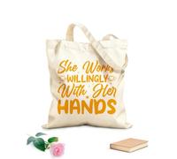 AILOONG Borse da donna in tela di cotone lavora volentieri con le sue mani Tessuto spesso 340g/m² Materiale delicato sulla pelle