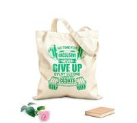 AILOONG Borse da donna in tela di cotone non c'è tempo Tessuto spesso 340g/m² Materiale delicato sulla pelle