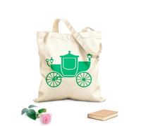 AILOONG Borse da donna in tela di cotone sagoma della carrozza reale Tessuto spesso 340g/m² Materiale delicato sulla pelle