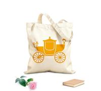 AILOONG Borse da donna in tela di cotone sagoma della carrozza reale Tessuto spesso 340g/m² Materiale delicato sulla pelle