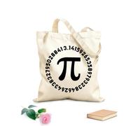 AILOONG Borse da donna in tela di cotone Tessuto spesso 12 once Simbolo pi greco e costante matematica di 3,14 cifre, buon giorno del pi greco Materiale delicato sulla pelle 31x36cm Media