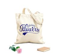 AILOONG Borse da donna in tela di cotone Tessuto spesso 340g/m² file di taglio per la giornata primaverile tipografia felice giornata primaverile citazione primaverile citazione