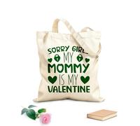 AILOONG Borse da donna in tela di cotone Tessuto spesso 340g/m² Mi dispiace ragazze, la mia mamma è la mia Valentino, San Valentino Materiale delicato sulla pelle