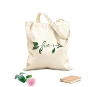 AILOONG Borse della spesa in poliestere e cotone Amore selvaggio parola libera in Boho Arrow Tessuto spesso 340g/m² Riutilizzabile