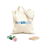 AILOONG Borse della spesa in poliestere e cotone Ciao icona chat messenger per il tuo sito web moderno Tessuto spesso 340g/m² Riutilizzabile