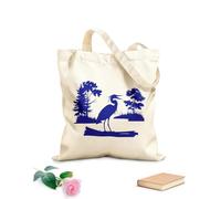 AILOONG Borse della spesa in poliestere e cotone Immagine della silhouette dell'icona dell'uccello Tessuto spesso 340g/m² Riutilizzabile